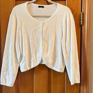 Talbots Ivory Ribbed Knit Top